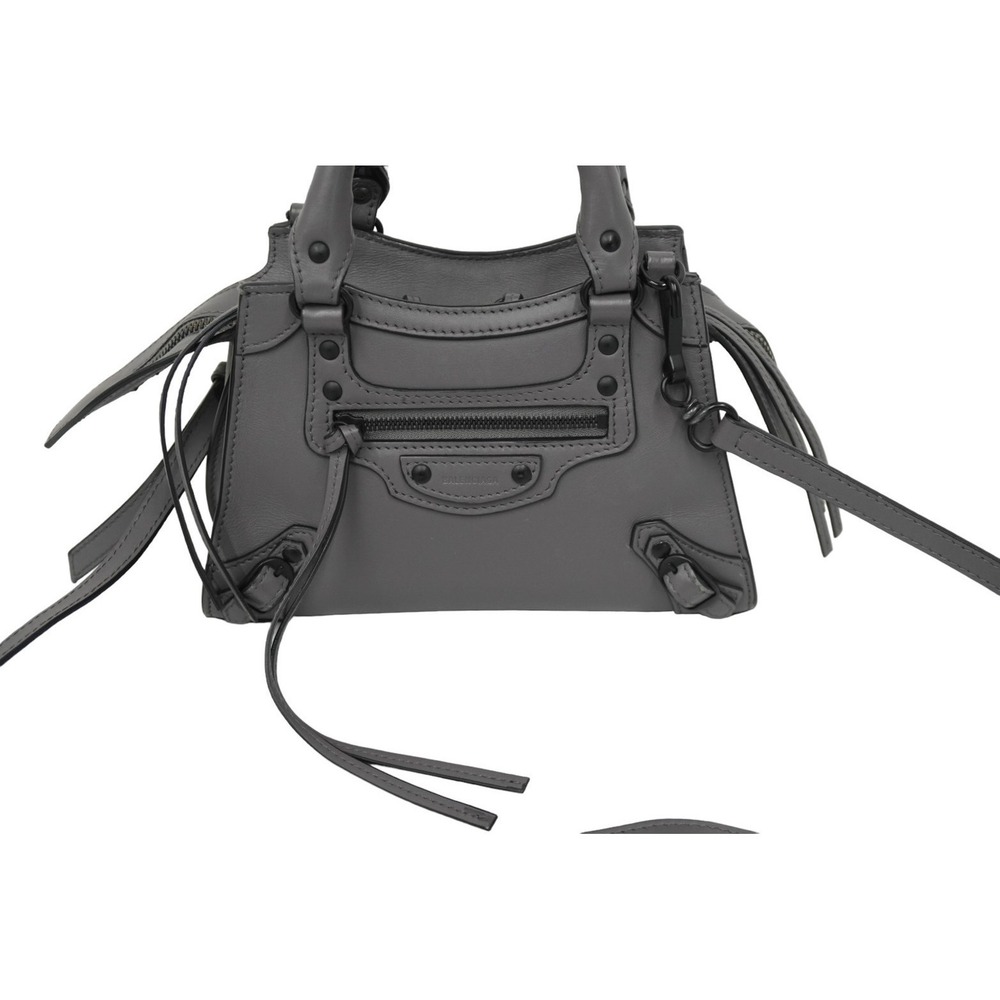 BALENCIAGA Neoclassic City Handbag Gray Leather Black Hardware - Picture 2 of 10